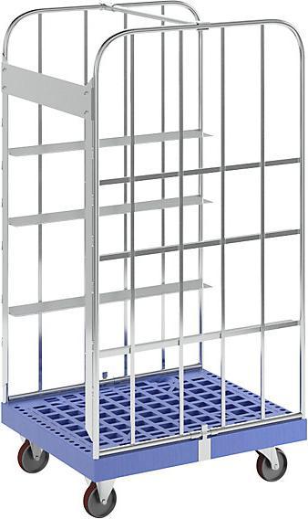 Immagine prodotto ESB Carrello portamateriale, con pianale in plastica con ruote, blu. (500 kg)