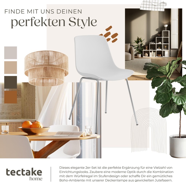Actual product image tectake Mave plastic chairs