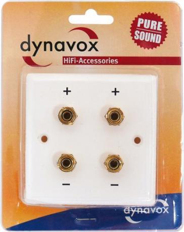 Actual product image Dynavox LSWand connection panel, plastic 4 banana sockets