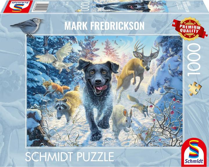 Immagine prodotto Schmidt Spiele Schwarzer Labrador im Schnee 1000 Teile (1000 pezzi)