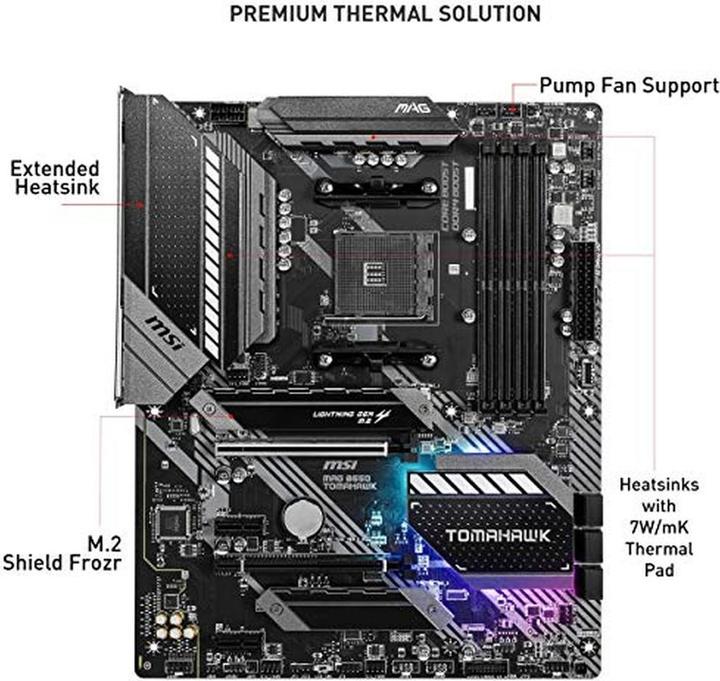 Immagine prodotto MSI MAG B550 TOMAHAWK (AM4, AMD B550, ATX)