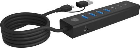 Actual product image Icy Box IB-HUB1737-C3 (USB-C, 7 ports)
