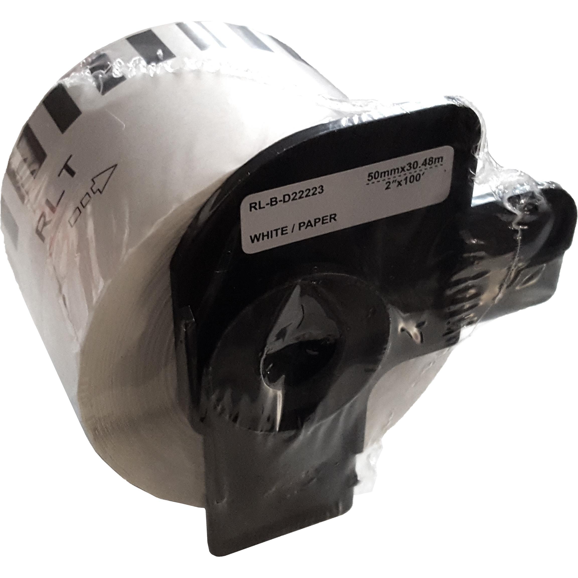 Ampertec, Etiketten, Etiketten kompatibel zu Brother DK22223 weiss 50mm x 30,48m Rolle