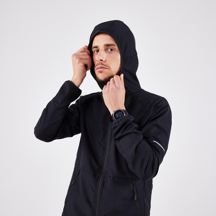 Immagine prodotto Kiprun Giacca da corsa trail running uomo antivento - Run 100 nero (M)
