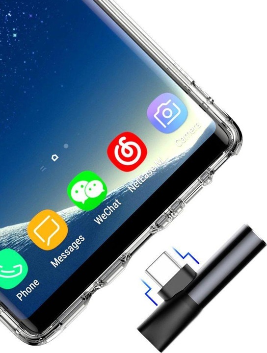 Actual product image Baseus 2in1 USB Type-C Adapter (USB Type C, 3.5mm jack, USB Type C)