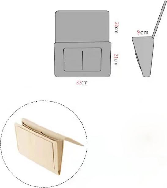 Immagine prodotto Alopini 1pc Feltro per il letto Borsa portaoggetti Borsa portaoggetti da appendere Organizzatore per il