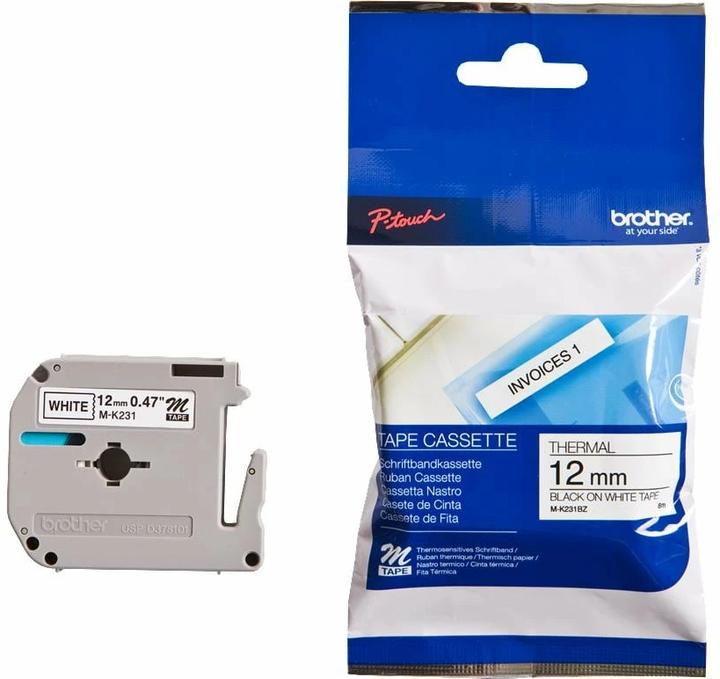 Produktbild Brother MK-231BZ DirectLabel schwarz auf weiss 12mm x 8m Schwarz Weiss P-Touch M 9-12mm (9.50 cm, Weiss)