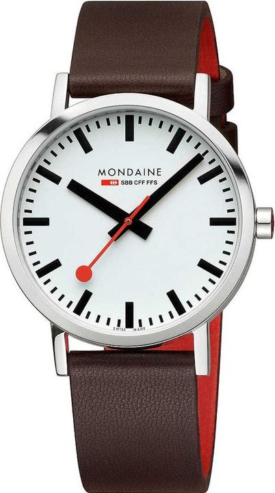Actual product image Mondaine Classic - Vegan poliert (Analogue wristwatch, Swiss made, 40 mm)