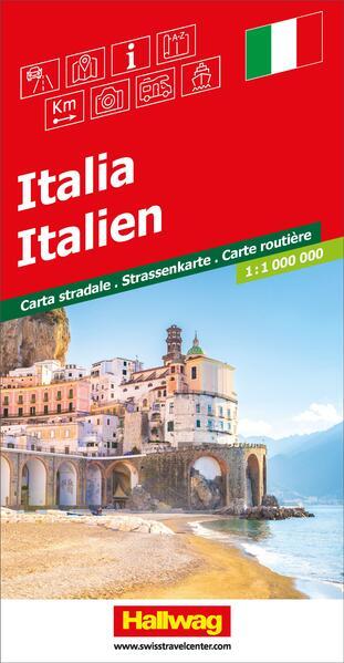Actual product image Hallwag Road Map Italy 1:1 million