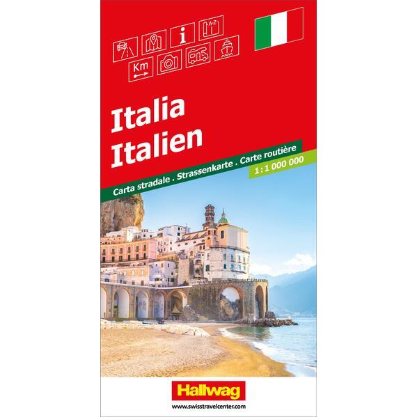 Hallwag Strassenkarte Italien 1:1 Mio, Landkarte