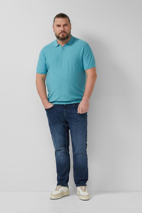 Produktbild s.Oliver Strick-Poloshirt in Flammgarnstruktur (4XL)
