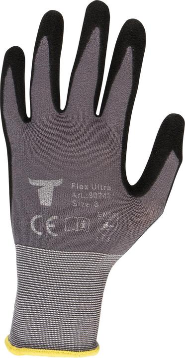 Stier Montagehandschuhe Flex Ultra nitrilbeschichtet grau/schwarz Grösse 10 (10)