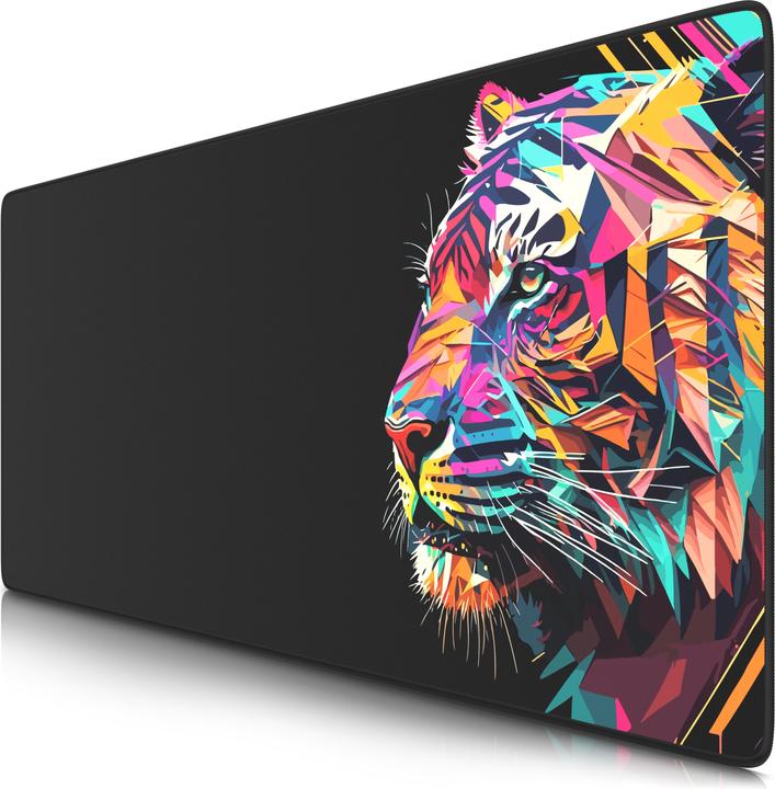 Black, Multicoloured, Motif Colour Tiger