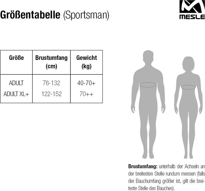 Immagine prodotto Mesle Gilet di salvataggio Sportsman Adulto (M, 40-70 kg)