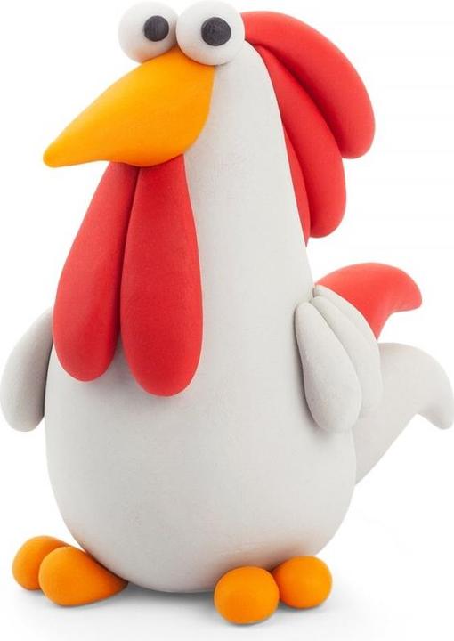 Actual product image Hey Clay rooster plastic clay