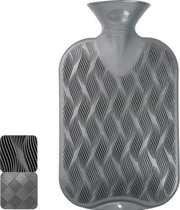 Fashy Bouillotte thermoplastique 2l carreau demi-lamelle anthracite (2 l)