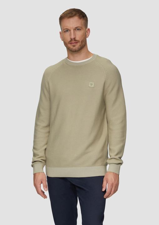 Image du produit s.Oliver Strickpullover Strickpullover mit Struktur und Label-Patch (XL)