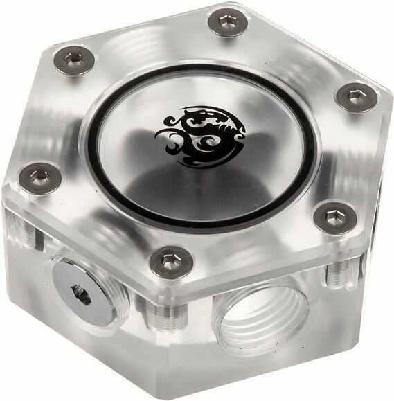 Actual product image Bitspower Hexagon Flow Meter