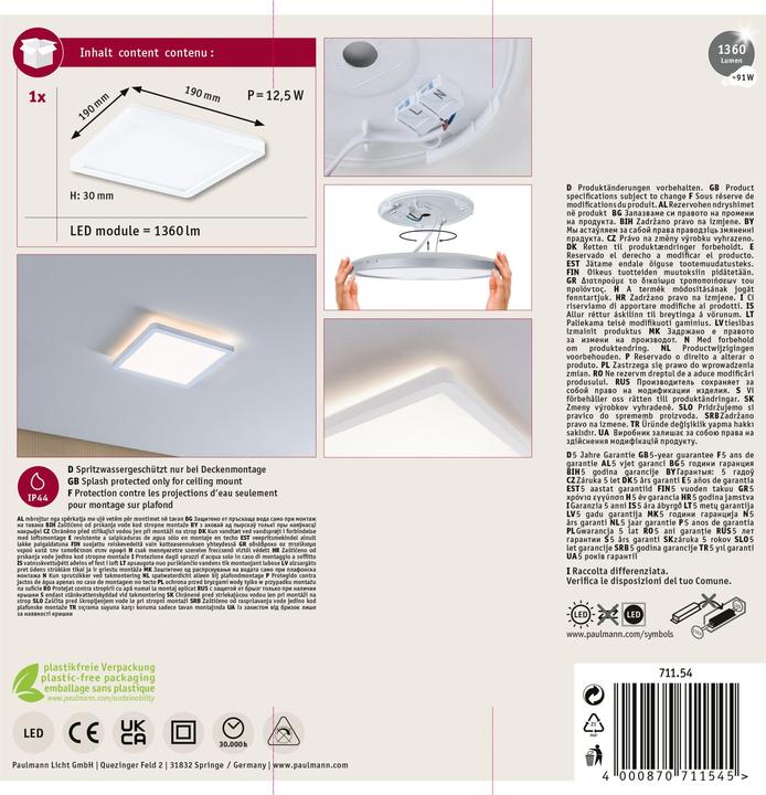 Productafbeelding Paulmann Atria Shine achtergrondverlichting (1360 lm)