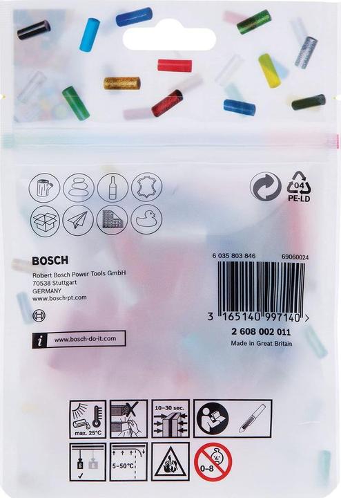 Image du produit Bosch Professional Zubehör Bâtonnets de colle Transparent