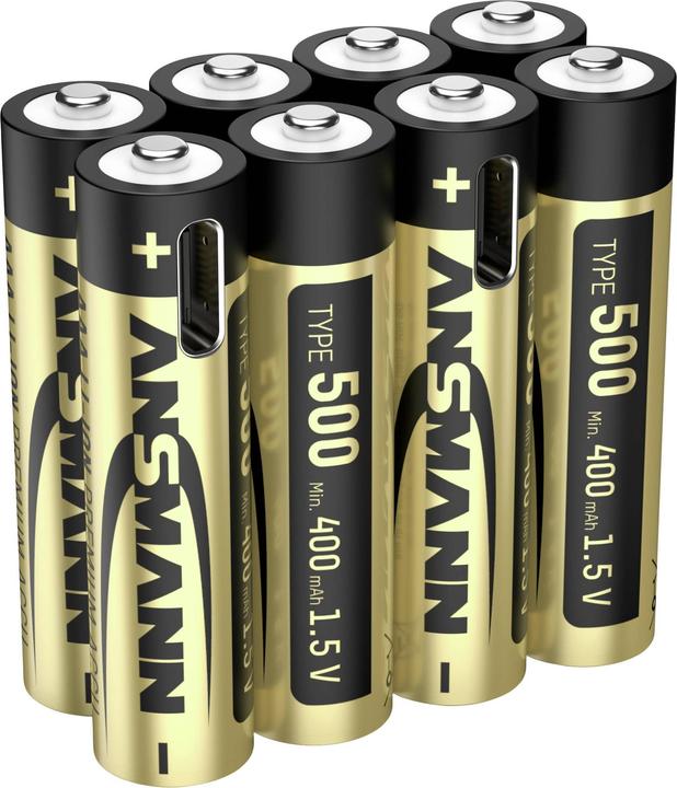 Produktbild Ansmann 1311-0031 Micro (AAA)-Akku Lithium 400 mAh 1.2 V 8 St. (8 Stk., AAA, 400 mAh)