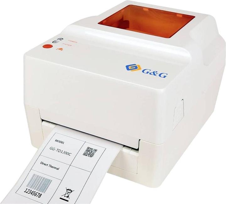 Actual product image G&G GG-TD1200C-BK-USB Label printer Direct thermal, thermal transfer 203 x 203 dpi label width (203 dpi)