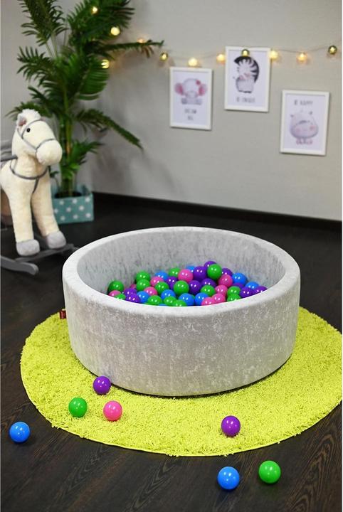 Actual product image Knorrtoys Bällebad soft - "Grey" 300 balls softcolor' (ca. 6cm Durchmesser)