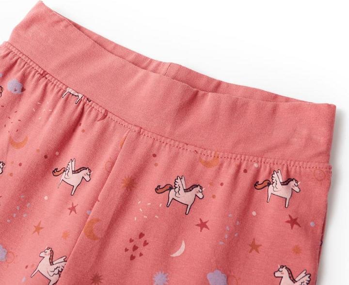 Actual product image vidaXL Children's pyjamas with long sleeves dusky pink 116,Material: 95 (116)