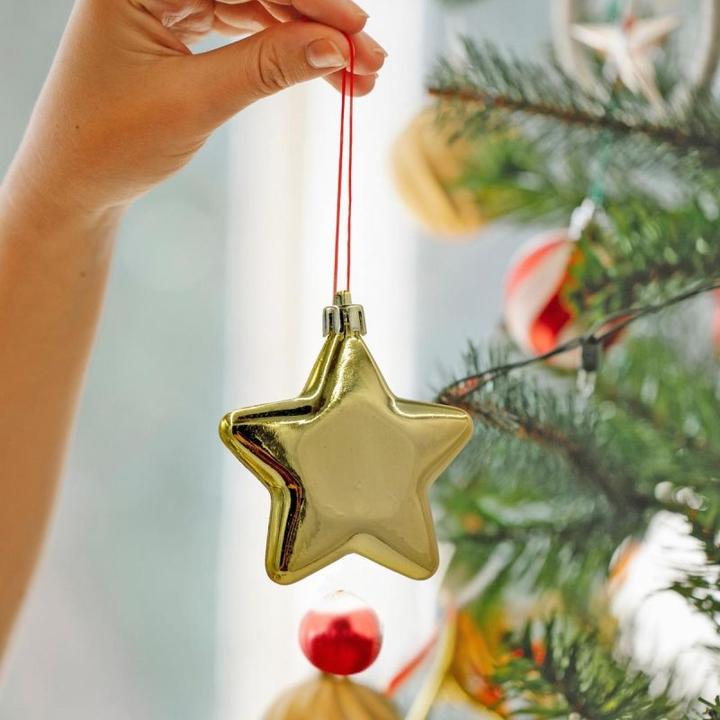 Produktbild edelman Baumschmuck, Unzerbrechlich, Gold, 40 Stück – D8Cm (40x)