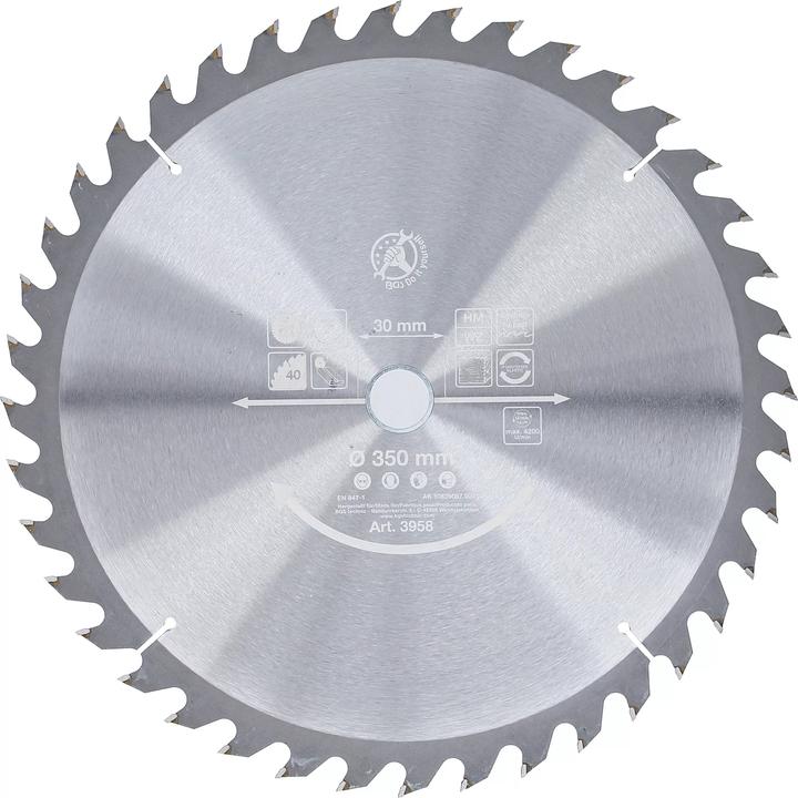 Produktbild BGS Hartmetall-Kreissägeblatt Ø 350 x 30 x 3,4 mm 40 Zähne