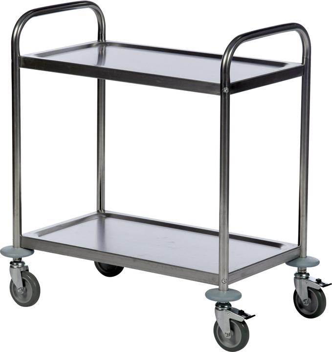 Rollcart Stainless steel table trolley 2 shelves (100 kg)