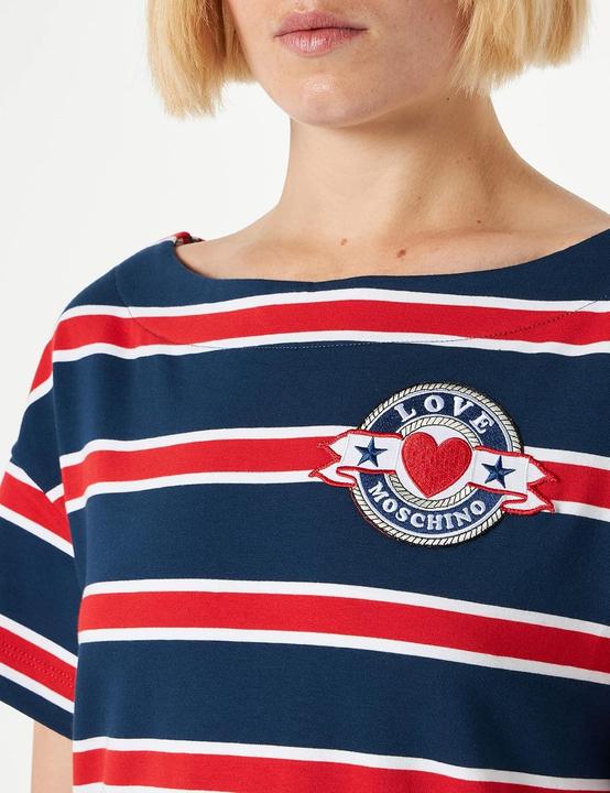 Produktbild Love Moschino Dames Kurzarmkleid Regular Fit mit Herz-Patch (38)