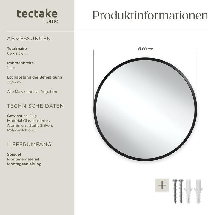 Produktbild tectake Fiona (60 x 60 x 2.5 cm)