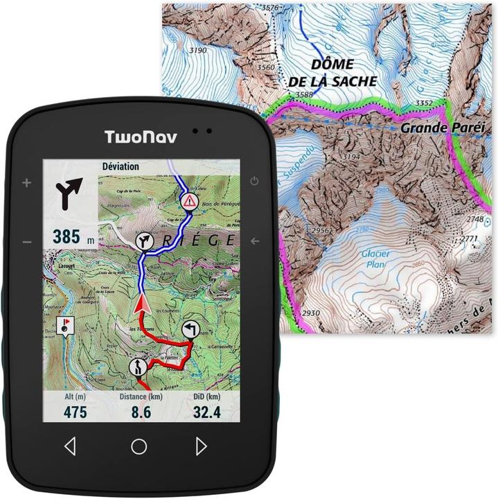Image du produit TwoNav GPS Terra avec cartes France IGN pour randonnée, VTT et cyclisme (3.70")