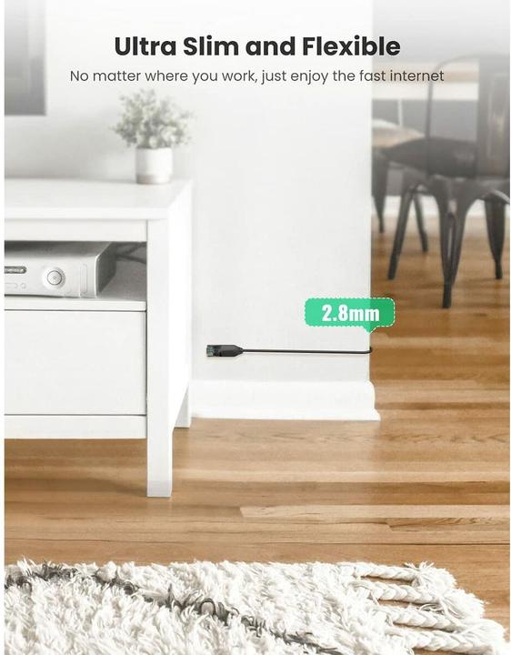 Actual product image Ugreen Network cable (U/UTP, CAT6a, 3 m)