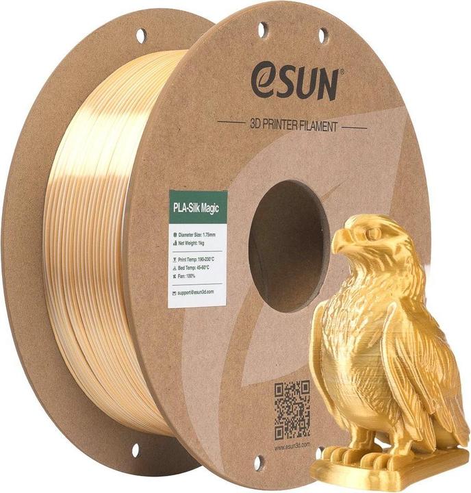 eSUN eSilk Magic-PLA filamento oro-argento 1,75mm 1Kg (PLA, 1.75 mm, 1000 g)