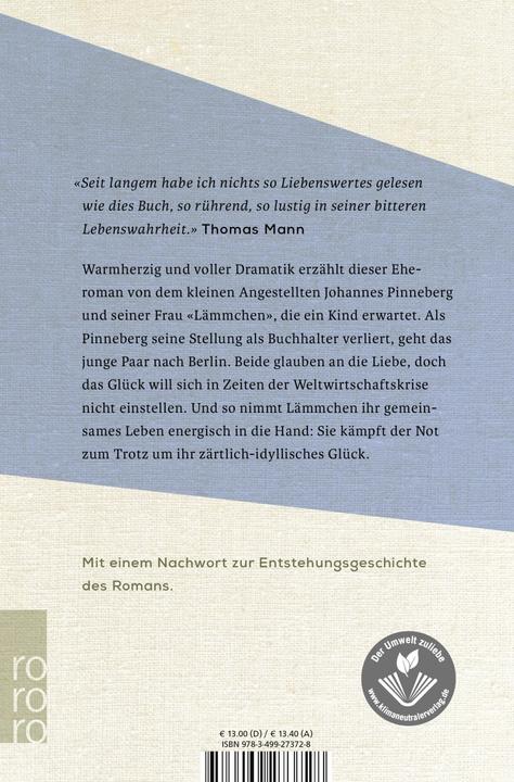 Produktbild Kleiner Mann - was nun? (Deutsch, Michael Töteberg, Hans Fallada, 2018)