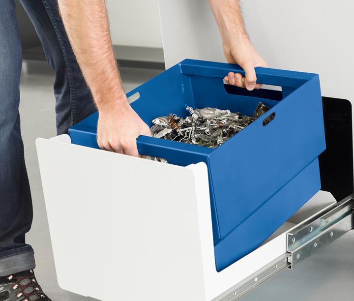 Image du produit HSM Powerline HDS 150 Destructeur de disques durs, 1 niveau, bandes : 40 mm (Coupe droite)
