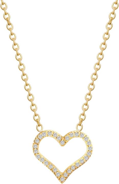 Immagine prodotto Crystalp Collana romantica placcata in oro con cristalli Sparkling Heart 30449.EG (Acciaio inossidabile)