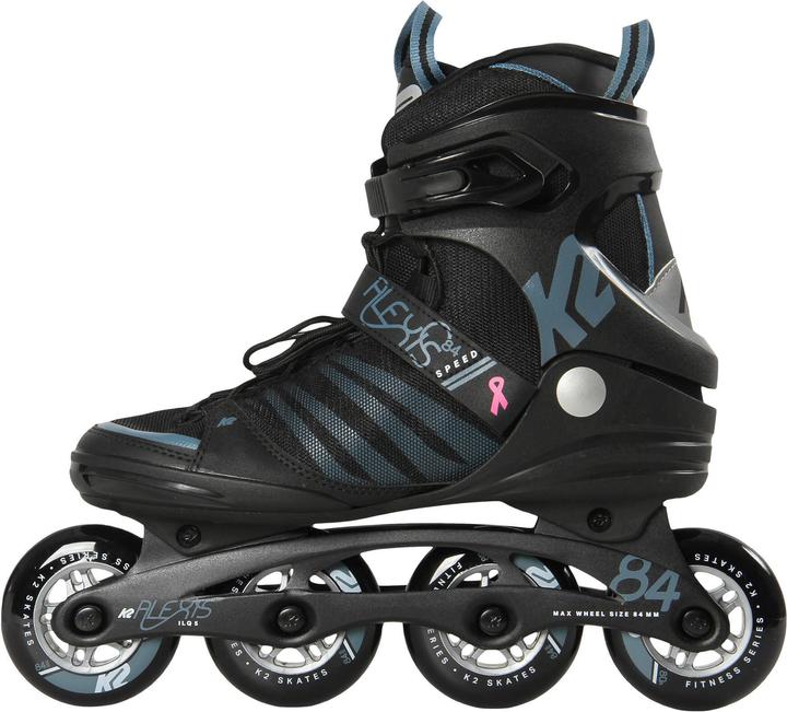 Produktbild K2 Alexis 84 Speed Alu Inlineskate Damen (Grösse: 39.5 (US=8.5), black/steelblue) (39)