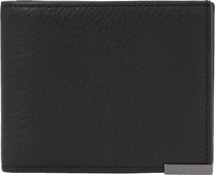 Image du produit Calvin Klein Porte-monnaie pour homme Modern Plaque Bifold 5 CC Coin Klein, Noir (Ck Black), taille unique