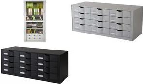 Actual product image Paperflow Drawer unit, 12 drawers, black polystyrene, fully assembled