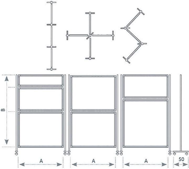 Produktbild Franken Raumteiler Eco 120 x 120 cm, Braun (120 x 120 cm)