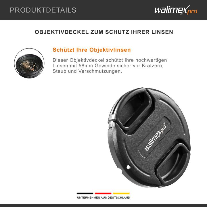 Image du produit Walimex Bouchon d'objectif avec poignée intérieure (58 mm)
