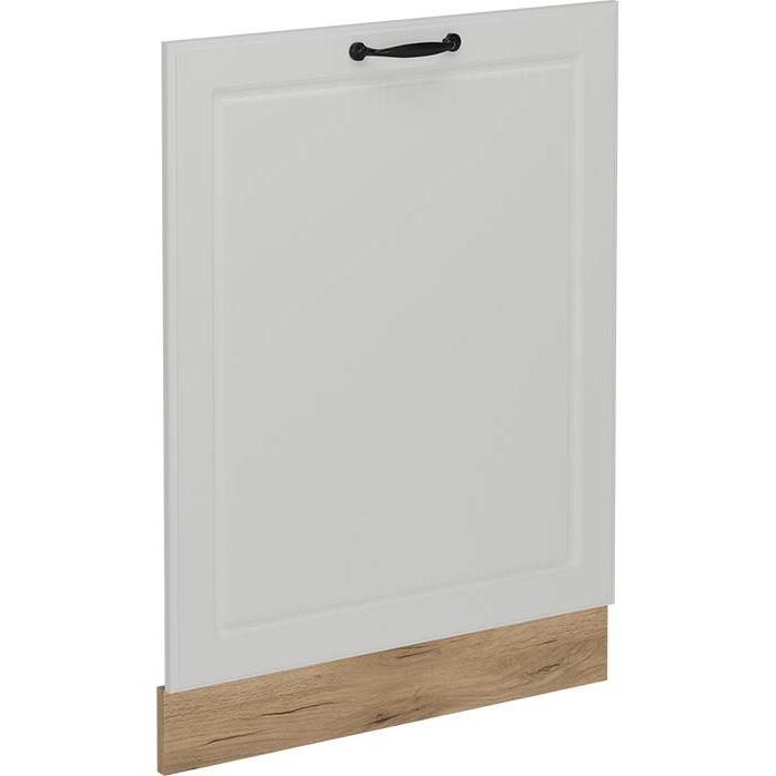 Vichy Geschirrspülblende R-Line, Weiss Landhaus/Goldkraft Eiche, 60 cm ohne Arbeitsplatte, Geschirrspüler Zubehör, Weiss
