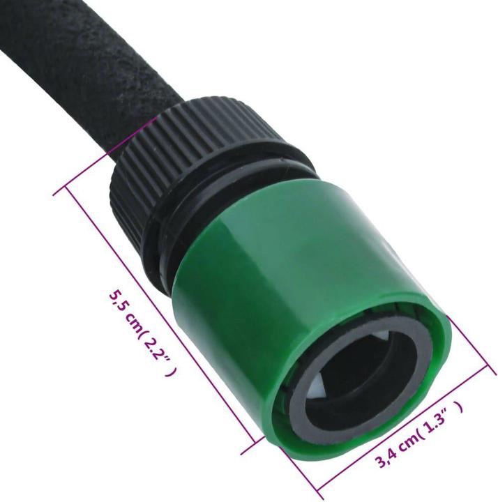 Produktbild vidaXL Tropfschlauch 0,6" 10 m Gummi (10 m, 12 mm)