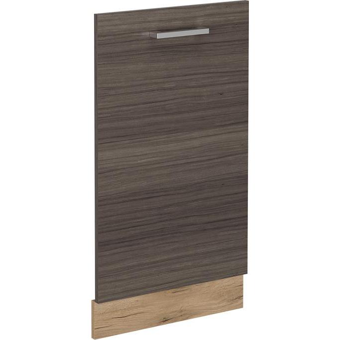 Vichy Geschirrspülblende R-Line, Edelgrau/Goldkraft Eiche, 45 cm ohne Arbeitsplatte, Geschirrspüler Zubehör, Grau