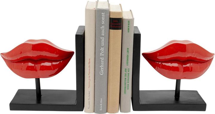 Produktbild Kare Design Buchstütze Lips Rot (2/Set) (9 x 34.50 x 16.50 cm)