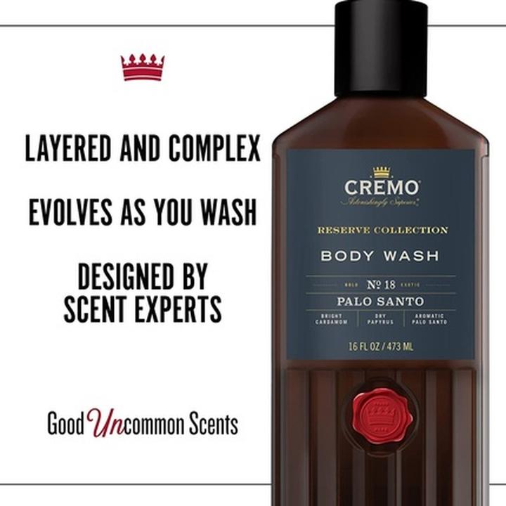 Produktbild Cremo Reserve Collection Palo Santo Body Wash for Men Luxury Fragrance Shower Gel 473ml (473 ml)