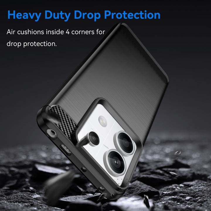 Image du produit Hurtel Coque Carbone pour Xiaomi Redmi Note 13 5G - noir (Xiaomi Redmi Note 13 5G)